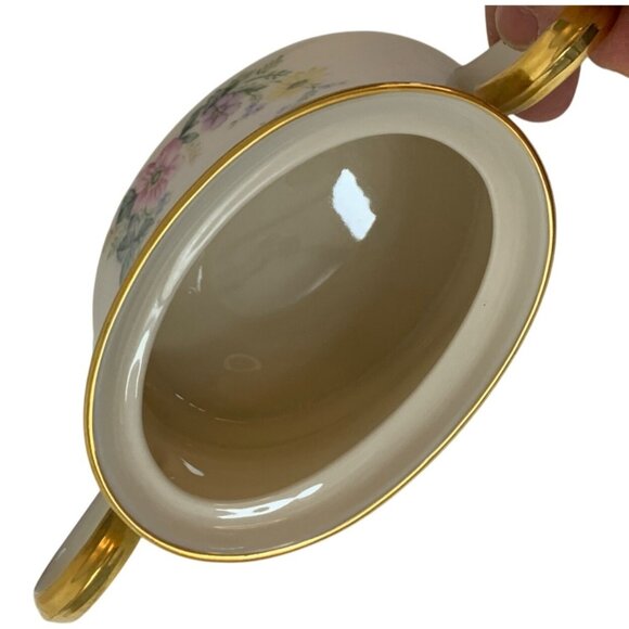 VTG 80s Lenox Flower Song Sugar Bowl USA Porcelain M10095 - Picture 5 of 7